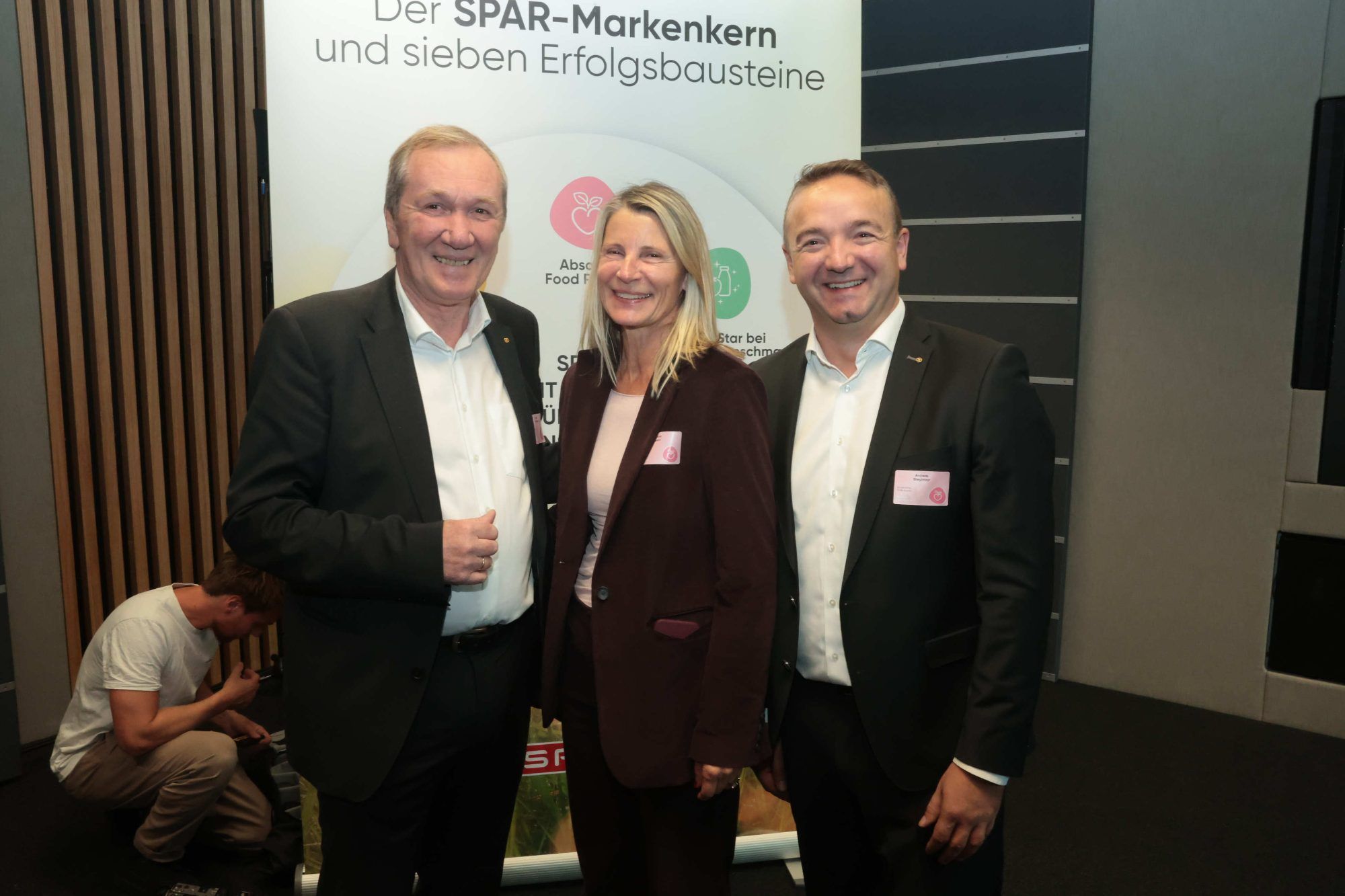 SPAR-Aufsichsrat Rudolf Staudinger, Bettina Reisch und TANN Austria Konzernleiter Andreas Stiegelmayr.