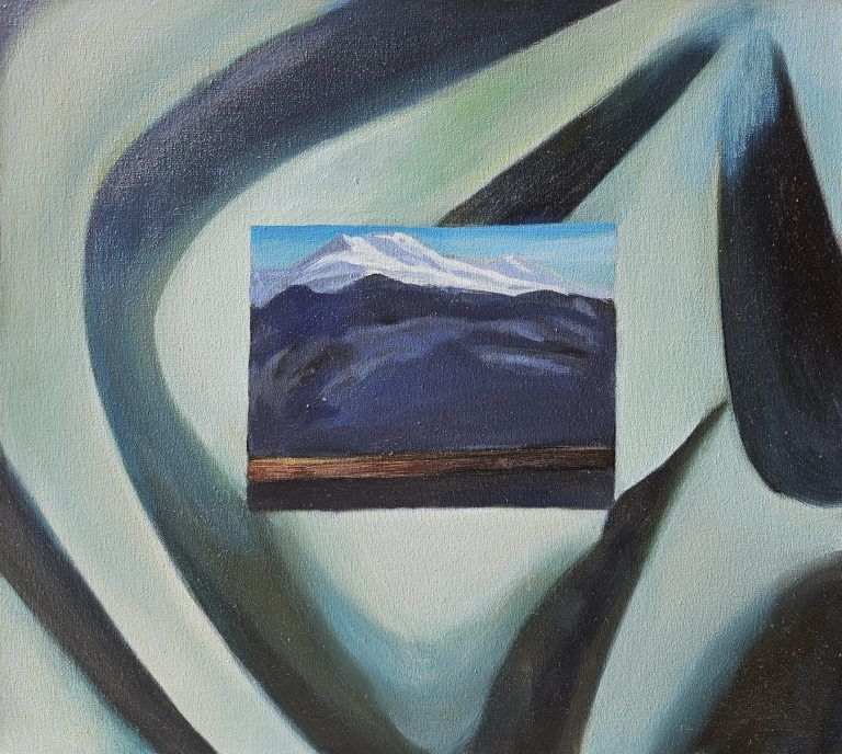 Bild 4 - Boztepe Tuncay - Ornament im Fluss 2_Mischtechnik auf Leinwand_4x8,5x45x50 cm_1991.jpg