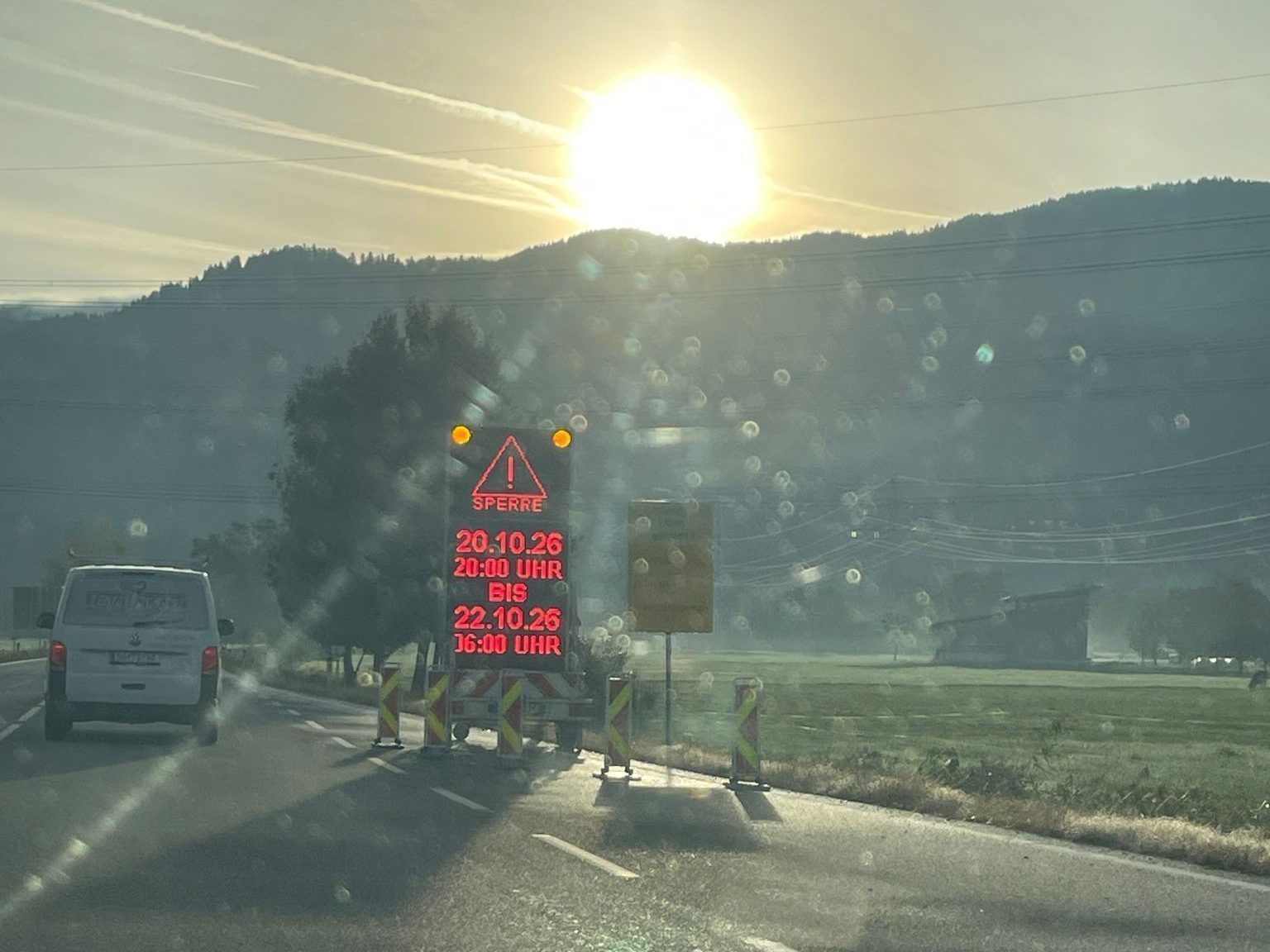 Diese Woche zwei Tunnelsperren in Vorarlberg