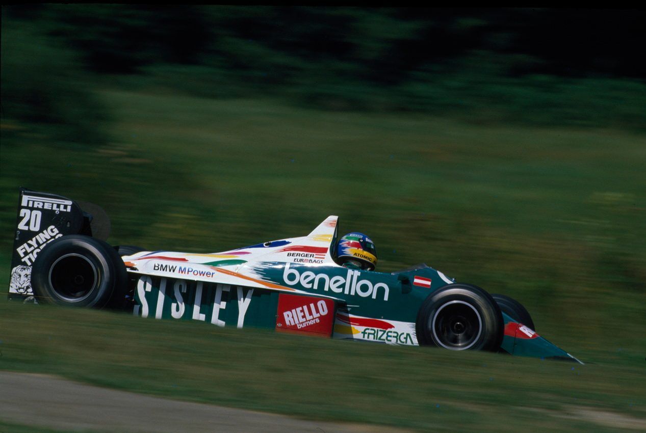 Gerhard Berger im Benetton-BMW Turbo, seine zweite volle Saison 1986