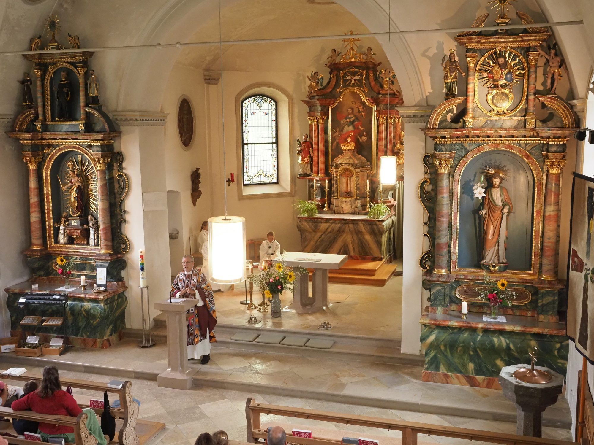 Wundeschöne Pfarrkirche St. Agatha in Meiningen.