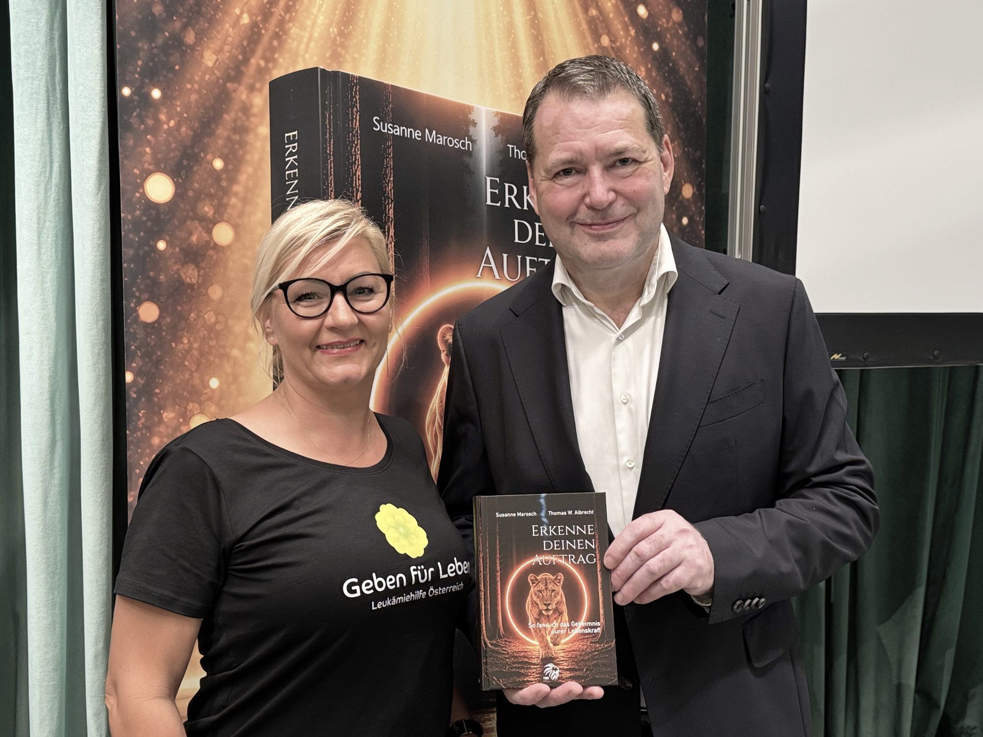 Patricia Paul (Geben für Leben) mit Hannes Martschin & Partner).