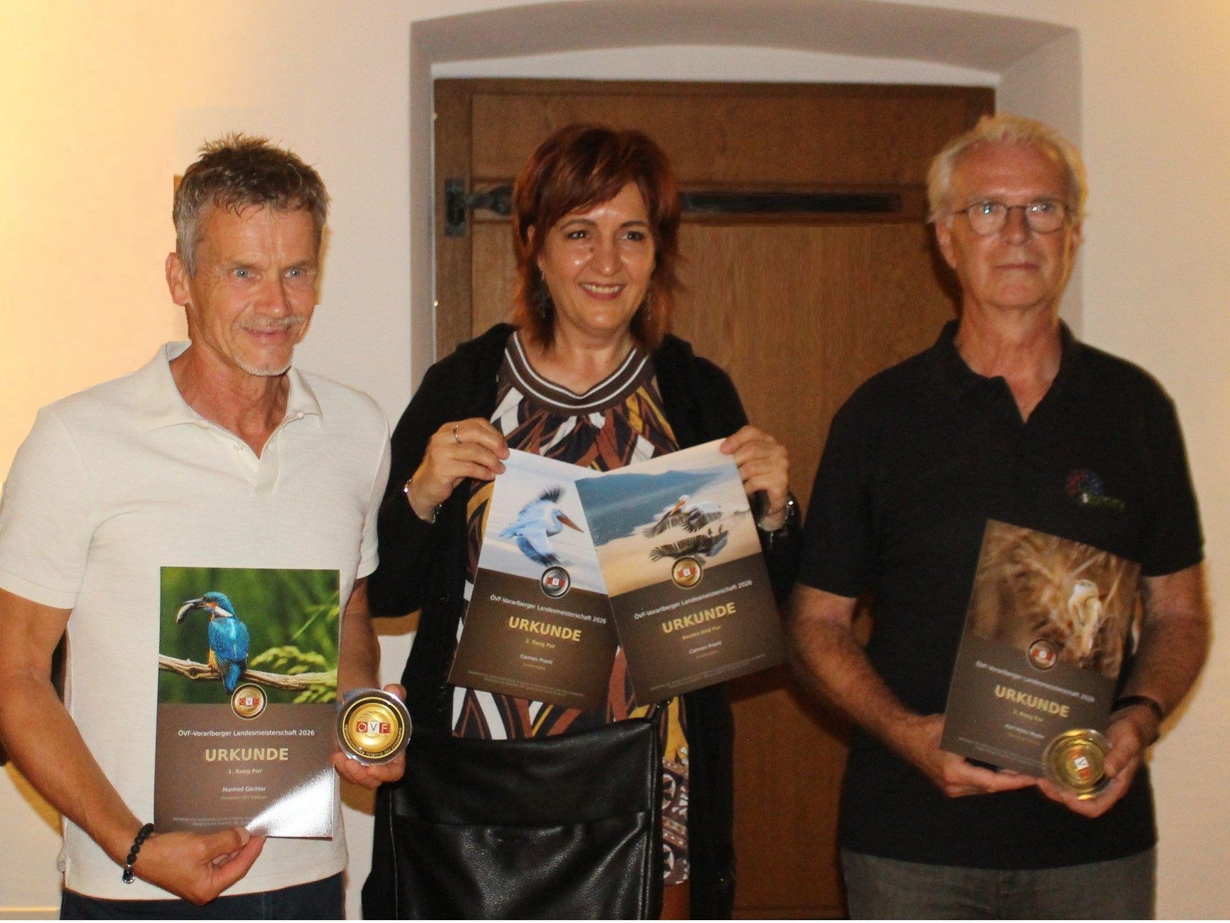 Manfred Gächter vom ESV Feldkirch gewann die Kategorie „Pur“ vor Einzelmitglied Carmen Prantl und Karl-Heinz Mader vom Fotoclub am Kumma.