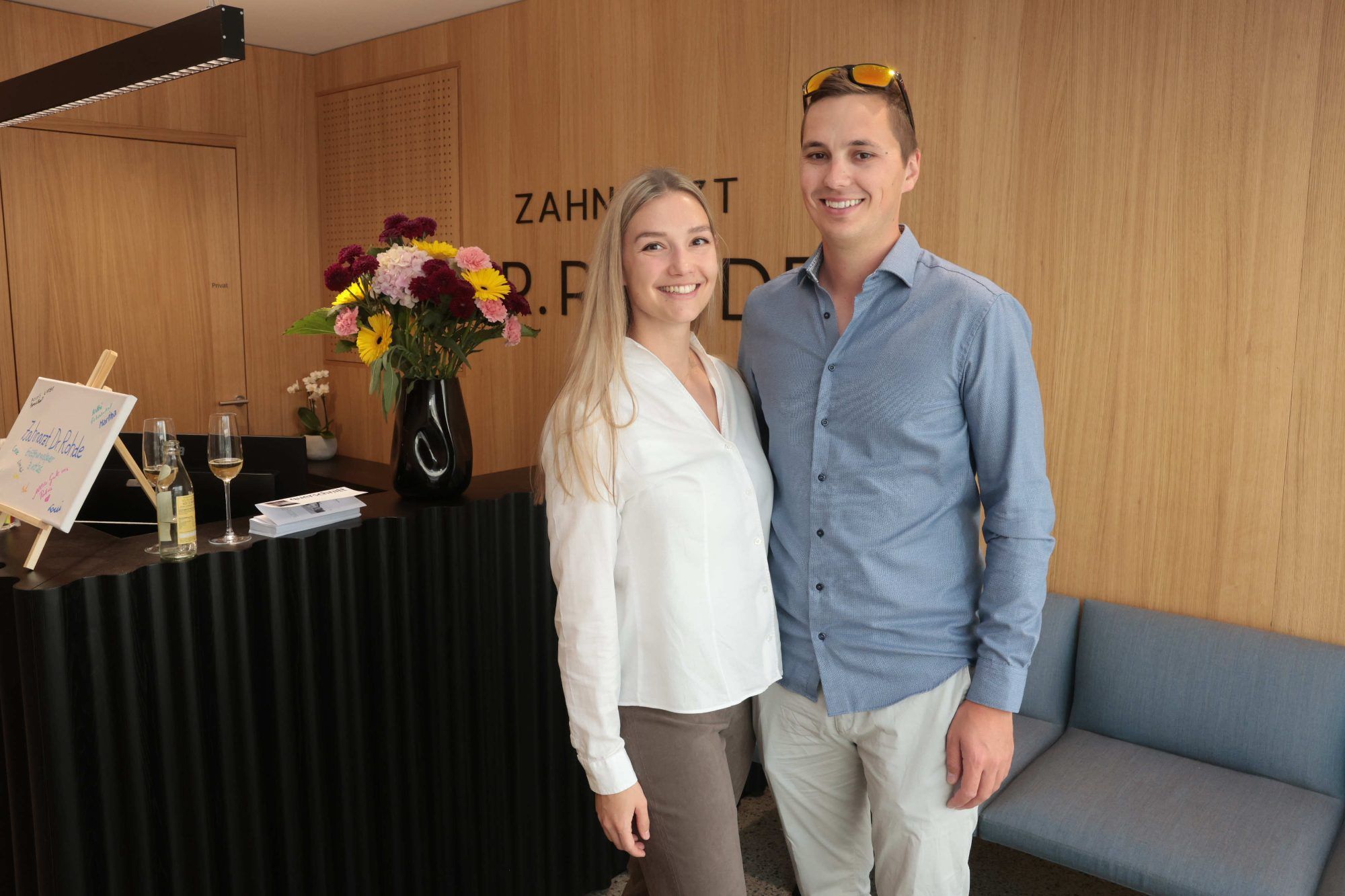 Caterine Wecko und Lukas Schobel (Health Care Engineering).