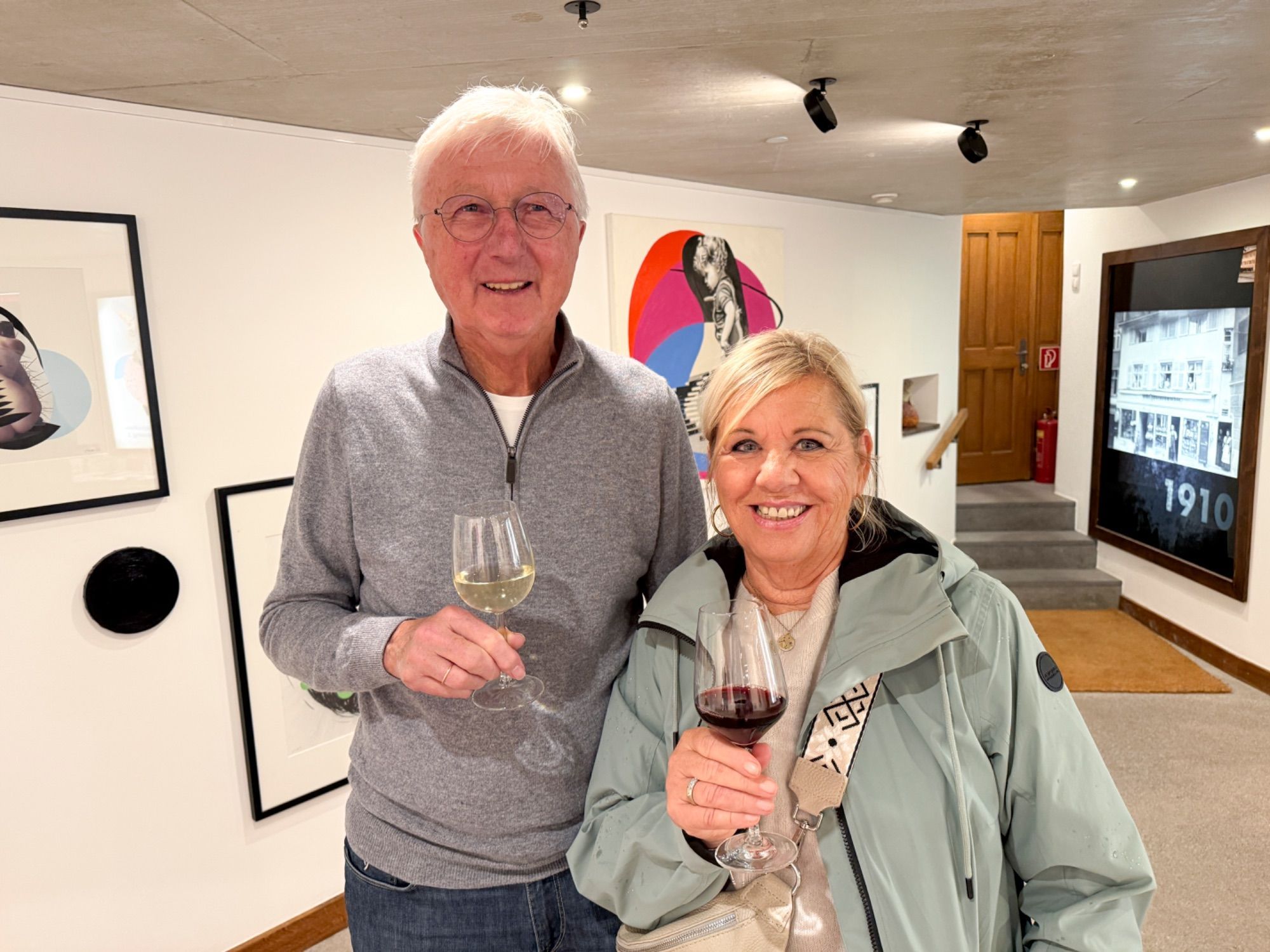 Ingeborg und Bernhard Hausenblas bewunderten die Werke