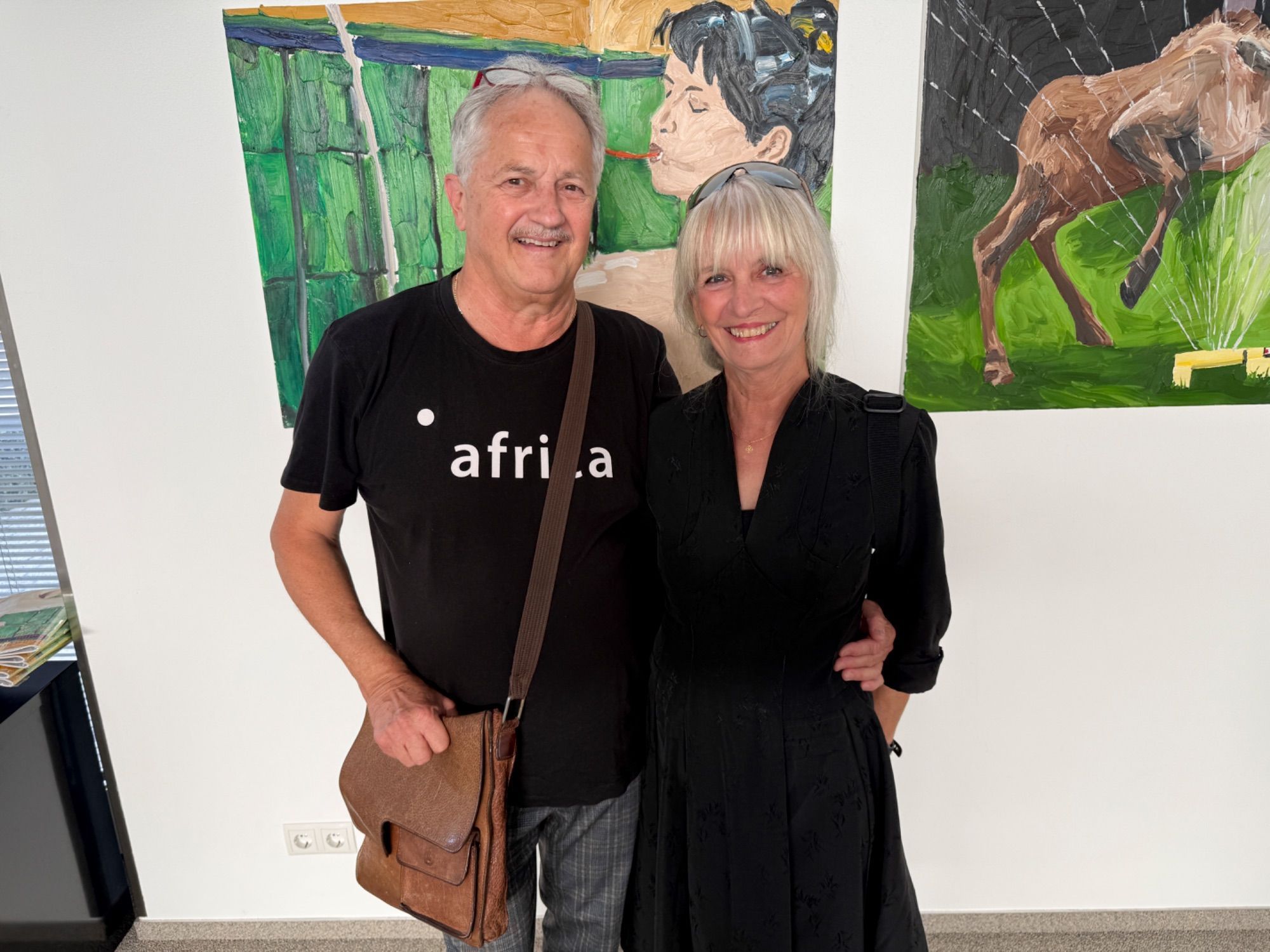 Künstlerpaar Brigitte und Alois Galehr beim Rundgang