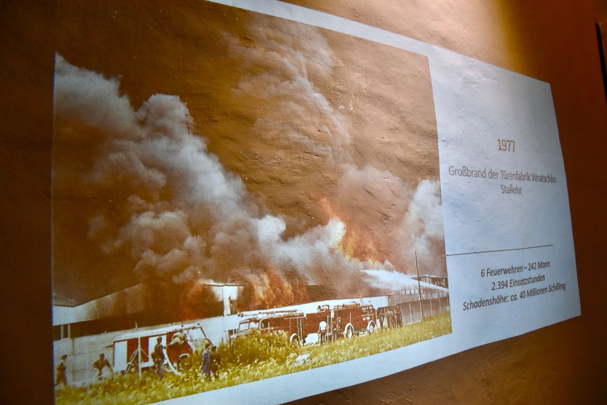 Großbrand in einer Firma in Stallehr.